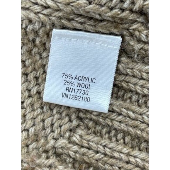 Mossimo Women's Brown Wool Blend Drape Front Open Cardigan Knit Sweater Size XS - Picture 6 of 10